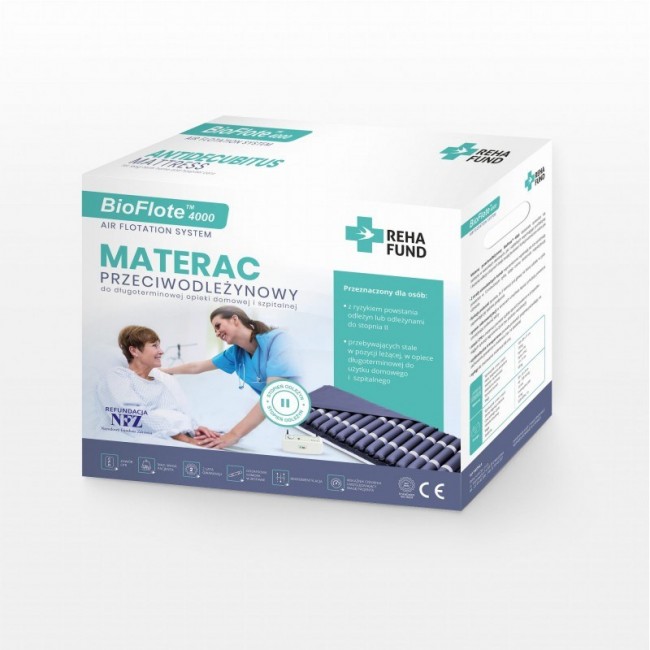 Anti-decubitus mattress pneumatic compartment 17 compartments with CPR safety valve