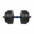 REBEL ACTIVE Adjustable bituminous dumbbell with connector 1x20kg