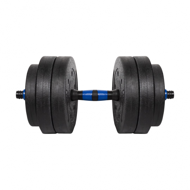 REBEL ACTIVE Adjustable bituminous dumbbell with connector 1x20kg REBEL ACTIVE Adjustable bituminous dumbbell with connector 1x20kg