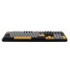 F108 Gray+Orange+Deep Gray Gasket Keyboard with Volcano RGB Switches AULA
