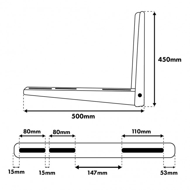 Bracket / Mount for Maclean Air Conditioner / Heat Pump, arm length 450x500 mm, galvanized steel, up to 200 kg, MC-145