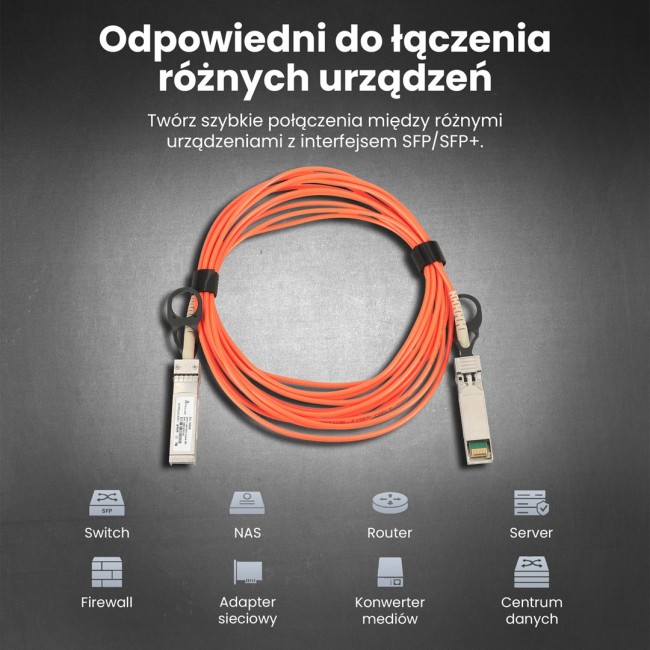Extralink SFP+ AOC Cable AOC SFP+ 10Gbps, 5m