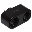 TUYA WiFi-controlled double smart socket, black