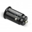 Car charger 2 X USB 12W black + cable USB-C 1m