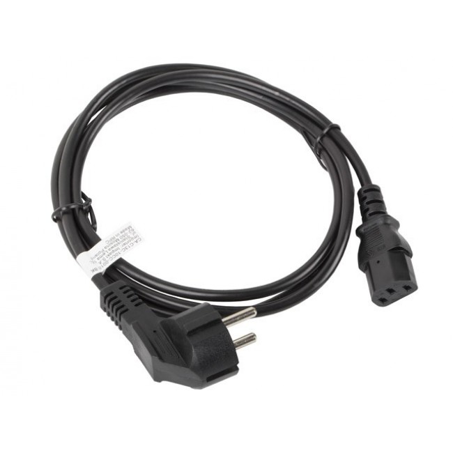 Lanberg CA-C13C-10CC-0018-BK power cable Black 1.8 m C13 coupler CEE7/7 Lanberg CA-C13C-10CC-0018-BK power cable Black 1.8 m C13 coupler CEE7/7