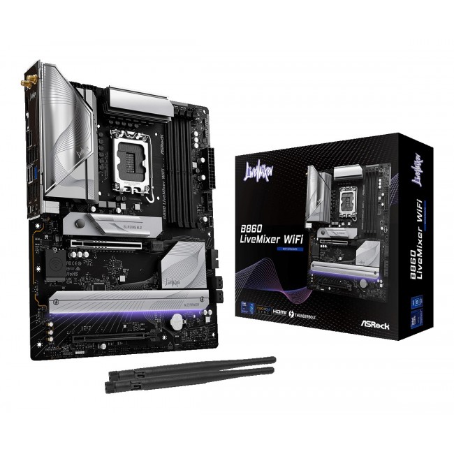 Asrock B860 LiveMixer WiFi Intel B860 LGA 1851 (Socket V1) ATX Asrock B860 LiveMixer WiFi Intel B860 LGA 1851 (Socket V1) ATX