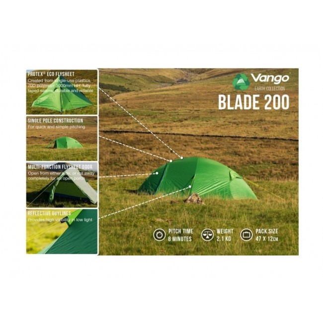 VANGO BLADE 200 PAMIR GREEN TENT VANGO BLADE 200 PAMIR GREEN TENT