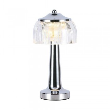 Desk Night Lamp V-TAC 1W LED 26cm USB Charging Dimmable Chrome VT-1048 3000K-6000K 55lm