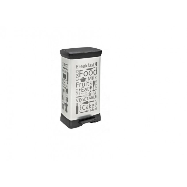 CURVER PEDAL WASTE BIN 50L /IML KITCHEN SILVER