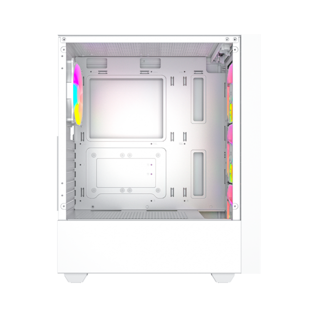 Gembird Fornax 4000W ARGB gaming ATX computer case, Midi Tower, backlight, White