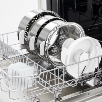 Tefal Convenient Series Deluxe VC502D steam cooker 3 basket(s) Countertop 900 W Stainless steel, White