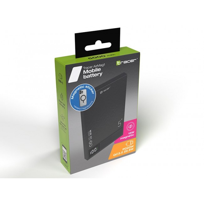 Tracer AirMag1 Lithium Polymer (LiPo) 5000 mAh Wireless charging Black
