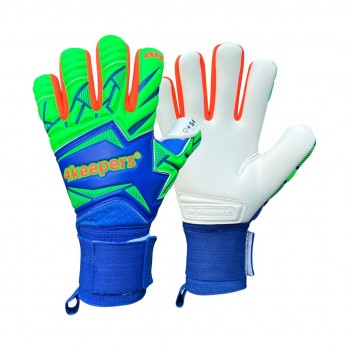 Rękawice bramkarskie 4Keepers Force V5.25 Twist HNC niebiesko-zielone 8,5