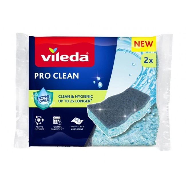 Viscose scourer with enzymes Vileda Pro Clean 2 pcs.