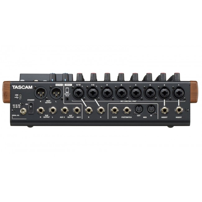 Tascam Model 12 12 channels 20 - 20000 Hz Black, Wood