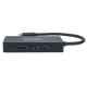Manhattan USB-C Dock/Hub, Ports (x3): DVI-I, HDMI and VGA Ports, Note: Only One Port can be used at a time, External Power Supply Not Needed, Cable 10cm, Black, Three Year Warranty, Blister Manhattan USB-C Dock/Hub, Ports (x3): DVI-I, HDMI and VGA Ports, Note: Only One Port can be used at a time, External Power Supply Not Needed, Cable 10cm, Black, Three Year Warranty, Blister