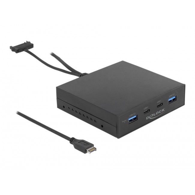 DeLOCK 3.5 USB 3.2 Gen 2 Front Panel 2 x USB Type-C + 2 x USB Type-A DeLOCK 3.5 USB 3.2 Gen 2 Front Panel 2 x USB Type-C + 2 x USB Type-A