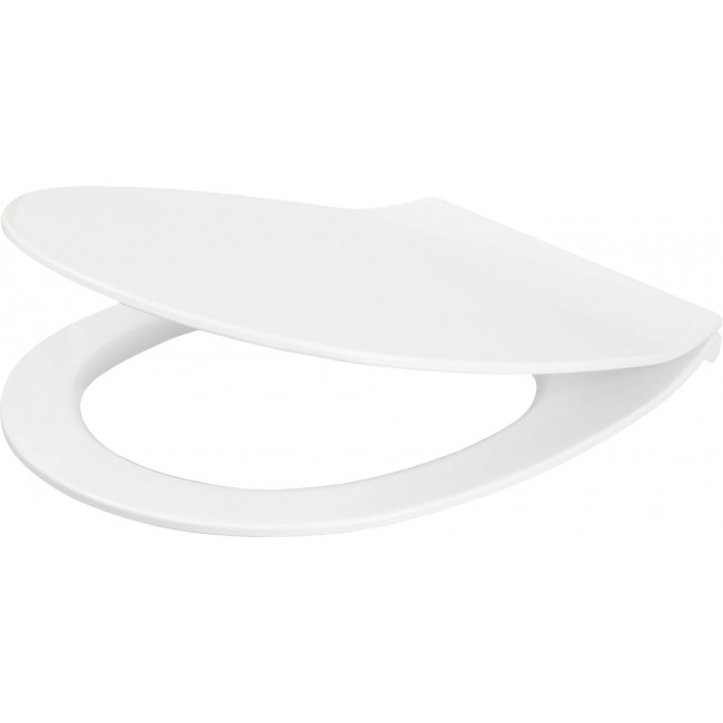 Slim soft-close toilet seat