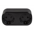 TUYA WiFi-controlled double smart socket, black