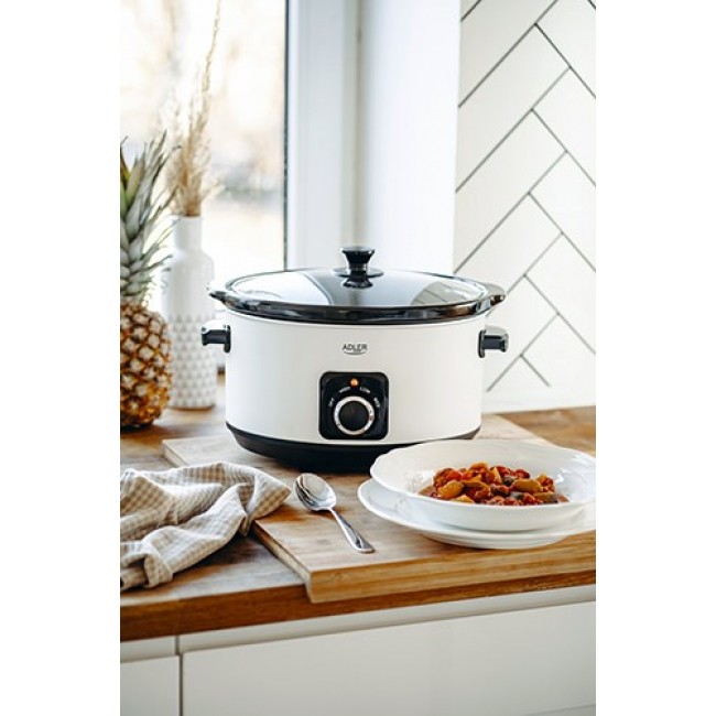 Adler AD 6413W slow cooker 5.8 L 290 W White, Black Adler AD 6413W slow cooker 5.8 L 290 W White, Black