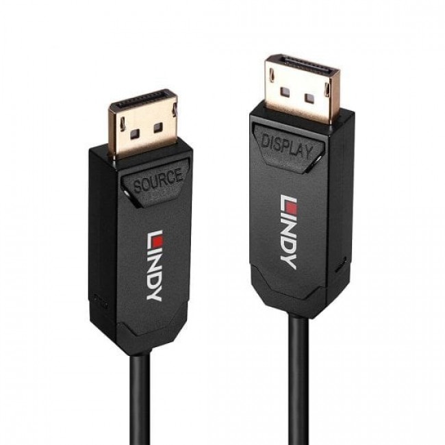 Lindy 50m Fibre Optic Hybrid DP 2.0 UBHR10 Cable