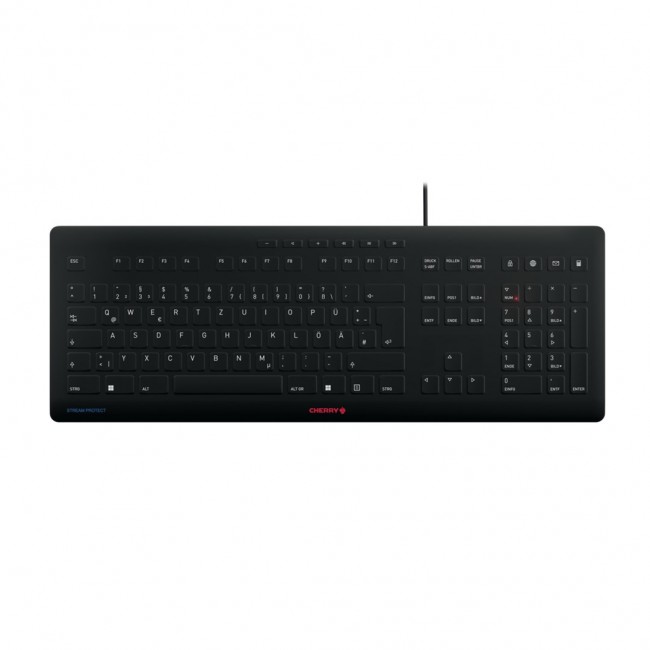 CHERRY Stream keyboard Universal USB QWERTZ German Black