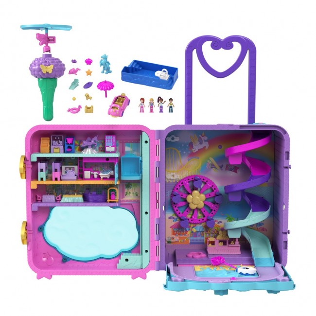 Polly Pocket POLLYVILLE RESORT ROLL AWAY Playset Polly Pocket POLLYVILLE RESORT ROLL AWAY Playset