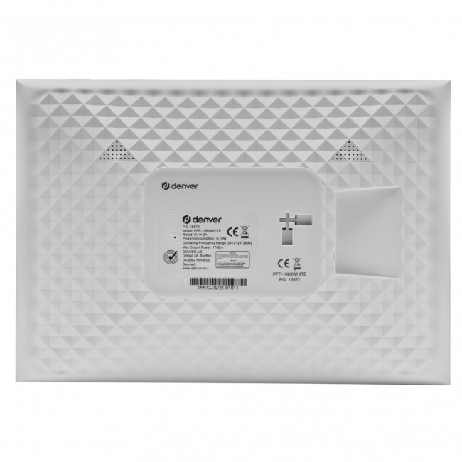 Denver PFF-1063WHITE digital photo frame White 25.6 cm (10.1