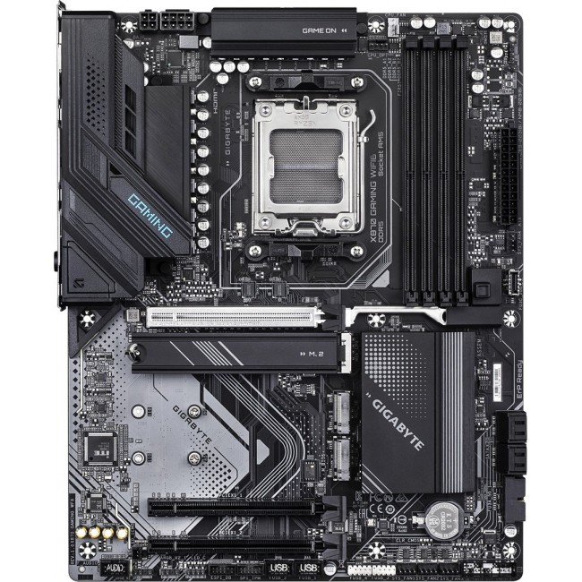 GIGABYTE X870 GAMING WIFI6 Motherboard - Supports AMD Ryzen 9000 CPUs, 8+2+2 phases VRM, up to 8000MHz DDR5 (OC), 1xPCIe 5.0 + 2xPCIe 4.0, Wi-Fi 6, 2.5GbE LAN, USB 4 GIGABYTE X870 GAMING WIFI6 Motherboard - Supports AMD Ryzen 9000 CPUs, 8+2+2 phases VRM, up to 8000MHz DDR5 (OC), 1xPCIe 5.0 + 2xPCIe 4.0, Wi-Fi 6, 2.5GbE LAN, USB 4