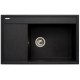 Pyramis Camea 79X50 1B 1D R single-bowl granite sink 070091201 black dotted Pyramis Camea 79X50 1B 1D R single-bowl granite sink 070091201 black dotted