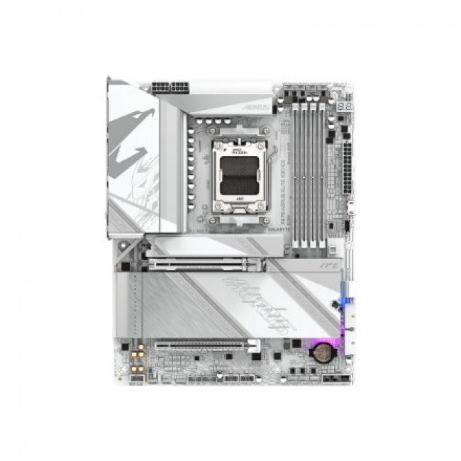 GIGABYTE X870 AORUS ELITE X3D ICE Motherboard - Supports AMD Ryzen 9000 CPUs, 16+2+2 Phases Digital VRM, up to 9000Hz DDR5 (OC), 2xPCIe 5.0 + 2xPCIe 4.0, Wi-Fi 7, 2.5GbE LAN, USB 4