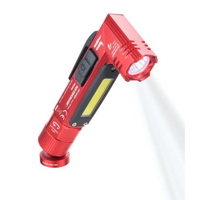 TROIKA ECO KNICKLICHT Red Hand flashlight + Headband flashlight COB LED