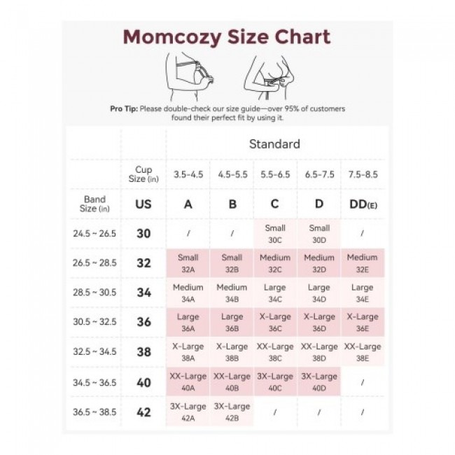 Momcozy YN21 Nursing bra, size 3XL Nude