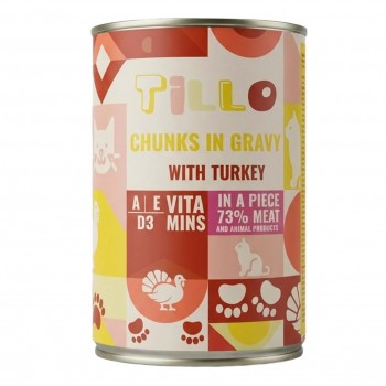 TILLO Chunks in gravy Turkey - wet cat food - 415g