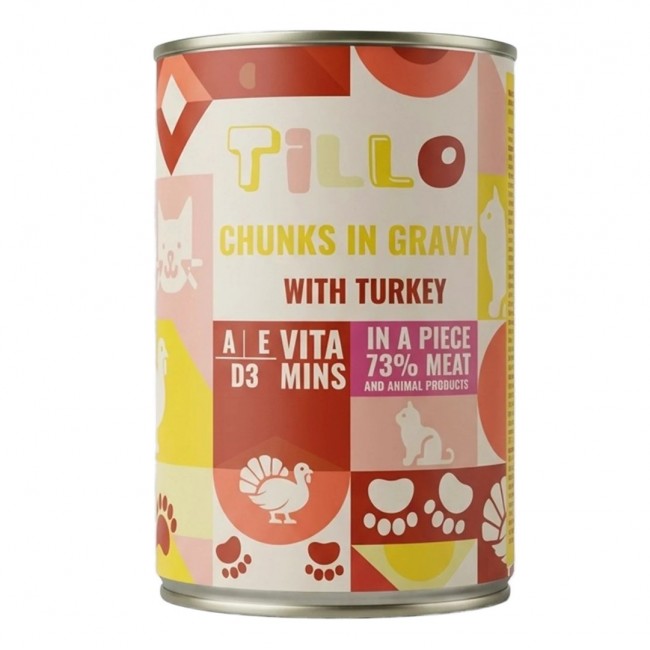 TILLO Chunks in gravy Turkey - wet cat food - 415g TILLO Chunks in gravy Turkey - wet cat food - 415g