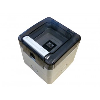 Gniazdo hermetyczne, szczelne 1x RJ45, IP66 natynkowe (niewyposa one) ALANTEC