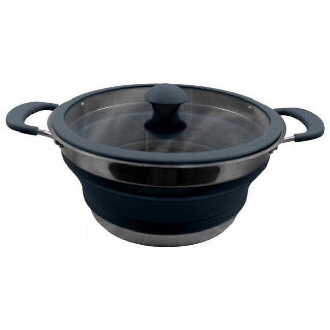 VANGO CUISINE 3L NON-STICK CASSEROLE FOLDING POT BLUE VANGO CUISINE 3L NON-STICK CASSEROLE FOLDING POT BLUE