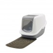 SAVIC Nestor White-Grey - Covered Cat Litter Box - 56x39x38.5 cm - 1 pc