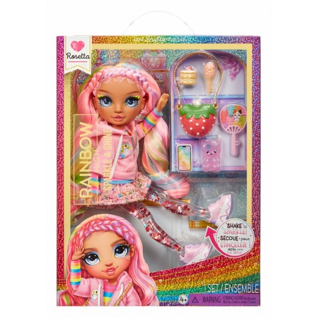 Rainbow High Sparkle & Shine Fashion Dolls- Rosetta (Pink) Rainbow High Sparkle & Shine Fashion Dolls- Rosetta (Pink)
