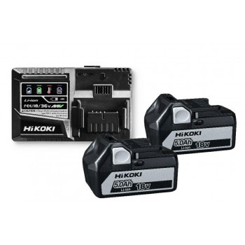 HIKOKI.AKUMULATOR 18V 5,0Ah BSL1850 2szt. + ADOWARKA UC18YSL3 %%%