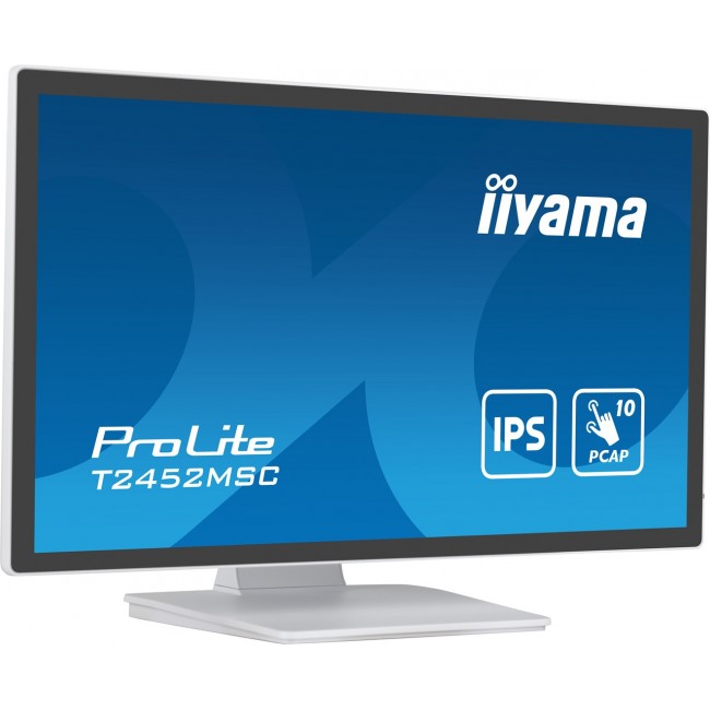 iiyama ProLite 23.8 PCAP 10pt touchscreen monitor featuring IPS panel technology, Edge-to-Edge glass design and anti fingerprint coating iiyama ProLite 23.8 PCAP 10pt touchscreen monitor featuring IPS panel technology, Edge-to-Edge glass design and anti fingerprint coating