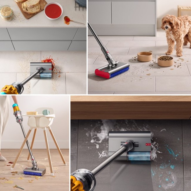 Dyson V12 Submarine 3-in-1 stick vacuum Battery Dry&wet HEPA Bagless 0.35 L Nickel, Yellow Dyson V12 Submarine 3-in-1 stick vacuum Battery Dry&wet HEPA Bagless 0.35 L Nickel, Yellow