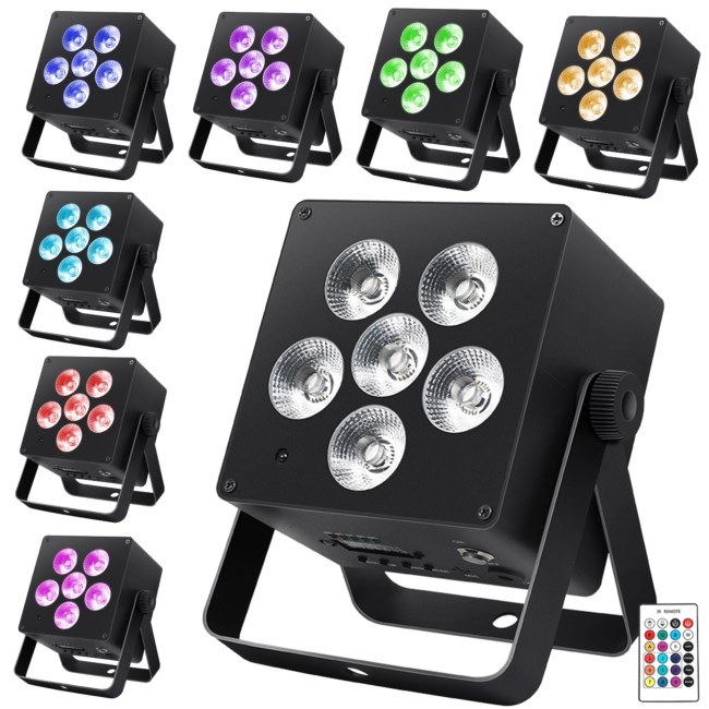 Battery-powered LIGHT4ME ACCU PAR RGBWA-UV floodli