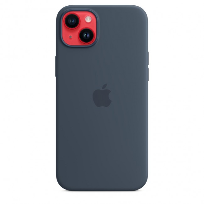 Apple iPhone 14 Plus Silicone Case with MagSafe - Storm Blue Apple iPhone 14 Plus Silicone Case with MagSafe - Storm Blue