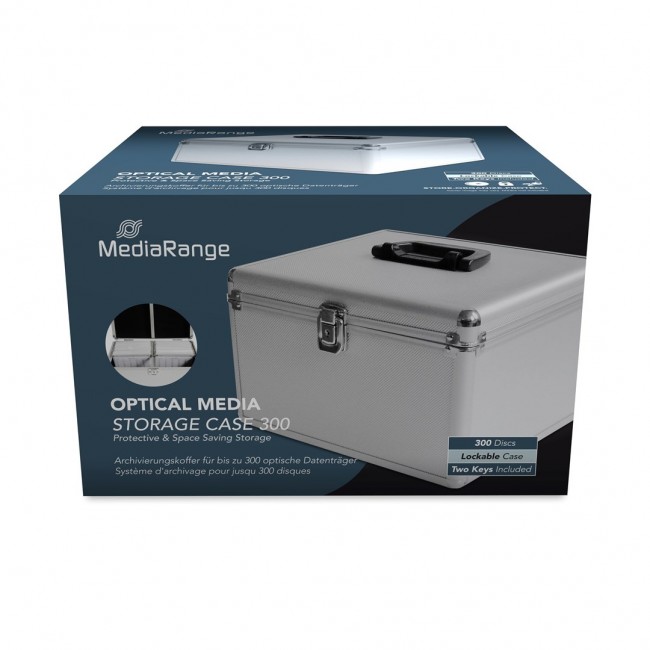 MediaRange BOX76 optical disc case Box case 300 discs Silver