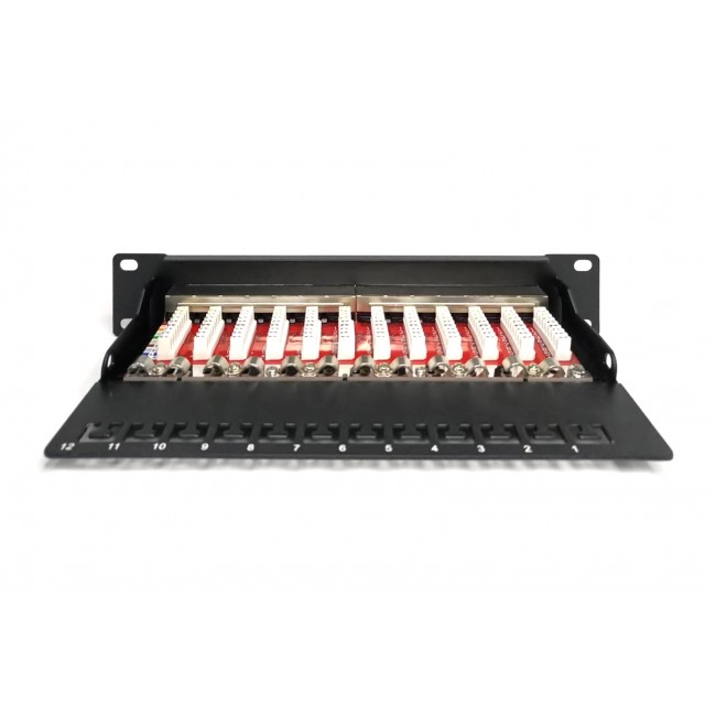 Digitus CAT 6A Patch Panel, shielded, 12-Port, 1HE, 10 Digitus CAT 6A Patch Panel, shielded, 12-Port, 1HE, 10