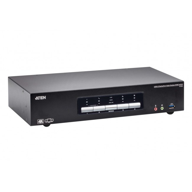ATEN 4P USB3.0 4K DP TRIPLE VIEW KVMP SW