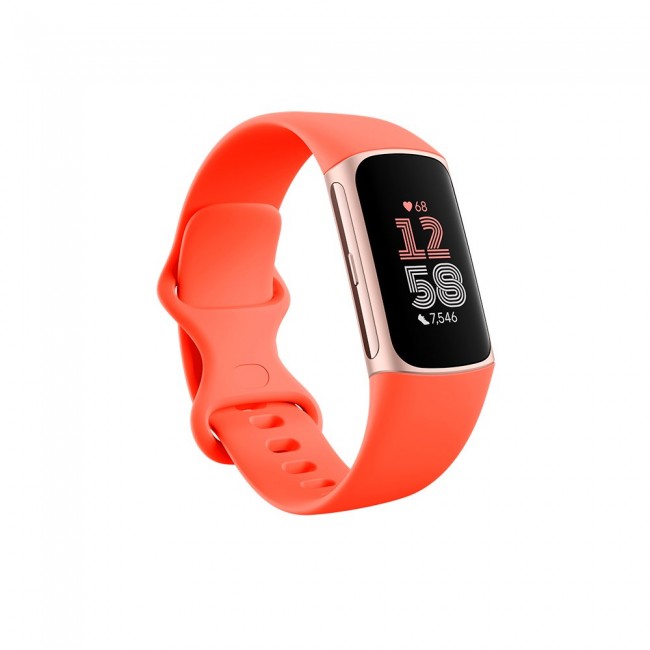 Orange Fitbit Charge 6 wristband