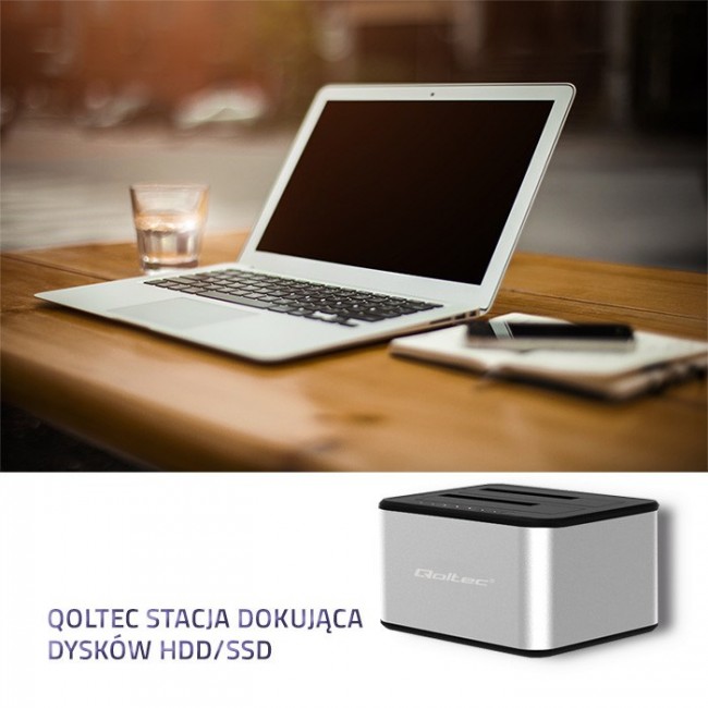 Qoltec 5316 2x HDD / SSD docking station | 2.5 