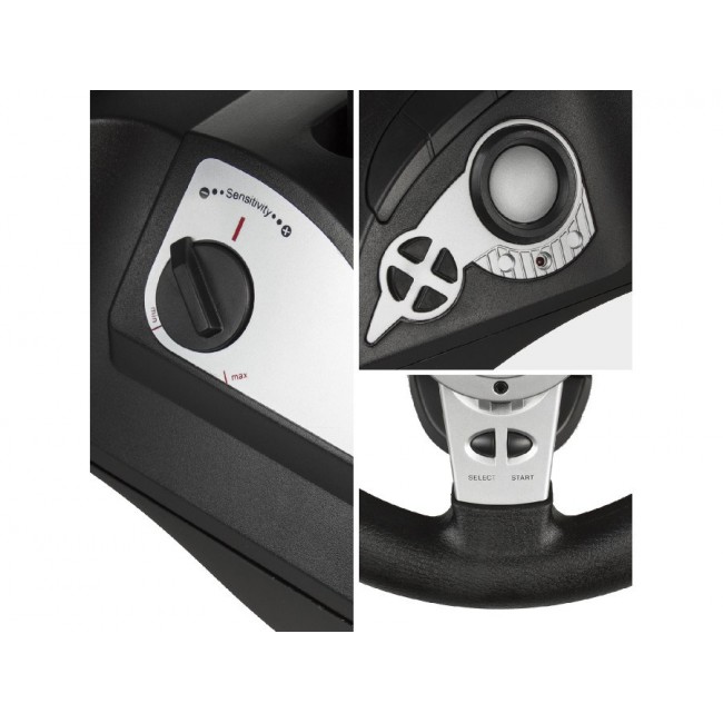 NanoRS RS700 Gaming Controller Black, Silver USB Steering wheel Analogue / Digital Android, PC, PlayStation 4, Playstation 3, Xbox One. NanoRS RS700 Gaming Controller Black, Silver USB Steering wheel Analogue / Digital Android, PC, PlayStation 4, Playstation 3, Xbox One.
